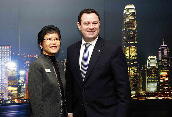 香港贸发局澳新代表石嘉慧和新南威尔士州贸易厅长斯图尔特·艾尔斯出席活动（摄影 贺吉）