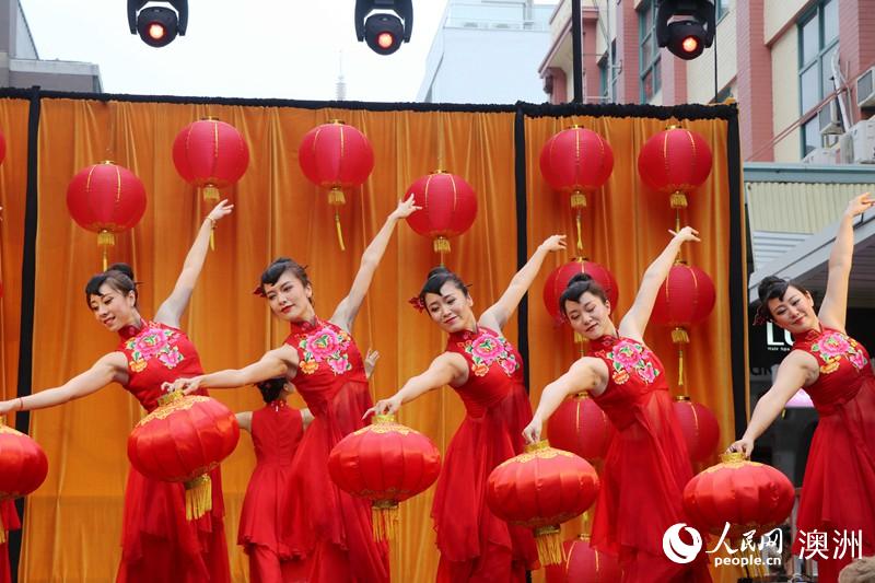 悉尼農歷新年慶典開幕 陝西演出團首秀唐人街（攝影 庄麗婷）