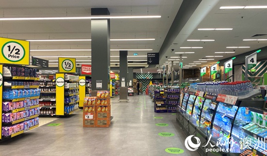阿德萊德當地超市人流量大幅減少（攝影 梁書奇）