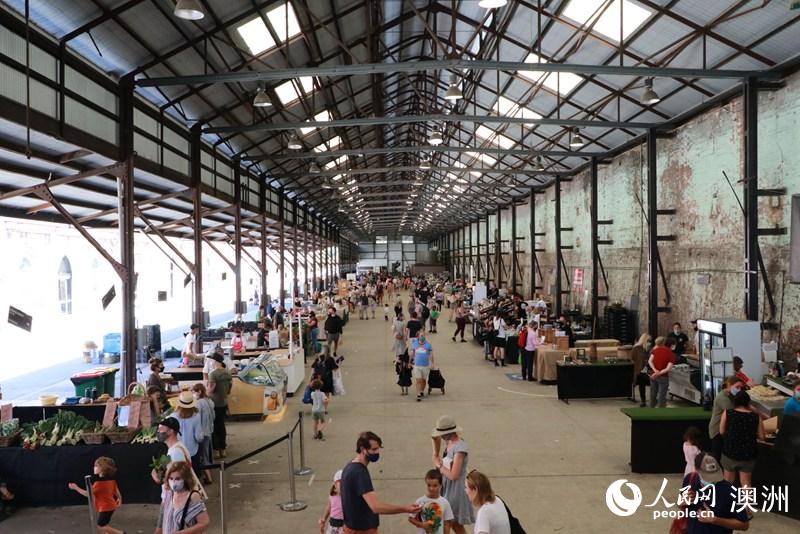 位于澳大利亚悉尼的马车创意空间农贸市场于每周六上午8点至下午1点开放（摄影 李洁莹）
