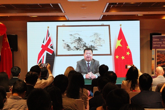 中国驻悉尼旅游办事处主任肖夏勇致欢迎词（摄影 任致远）